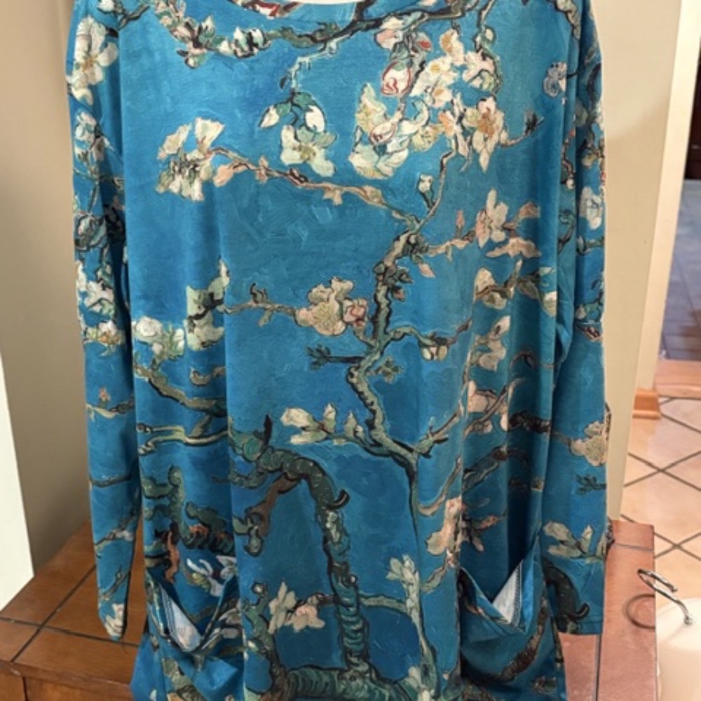 Floral Blue Women's Top